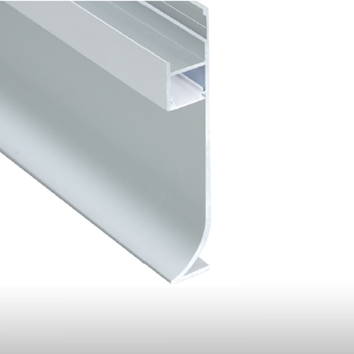 Rodapé de alumínio para painel decorativo 70 x 11 mm